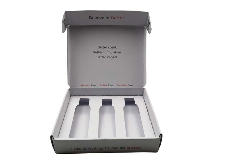 corrugated paper box with insert