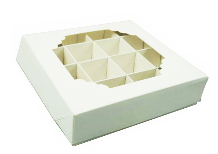 Cardboard Candy Packaging Box with Window and Partition