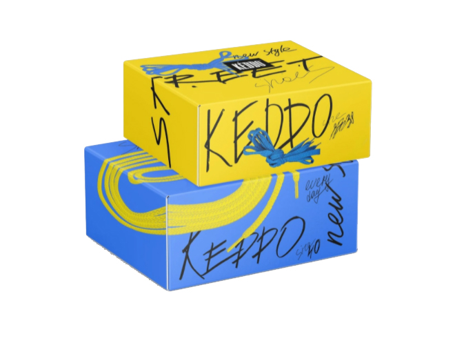 Color corrugated shoe packaging box