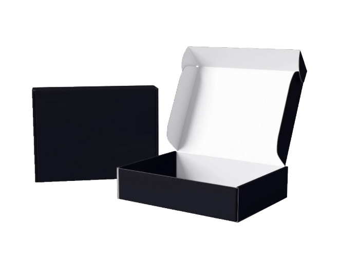black cardboard gift box