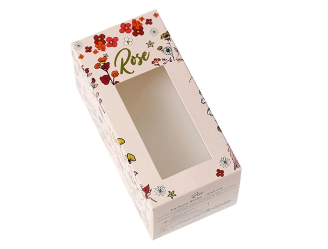 White window cosmetic cardboard box