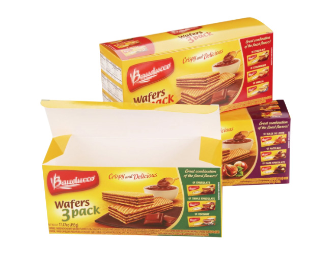 Color cardboard biscuit packaging box