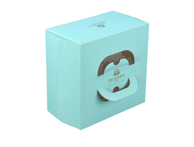Single color cardboard window biscuit packaging box