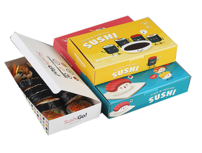 sushi cardboard window box