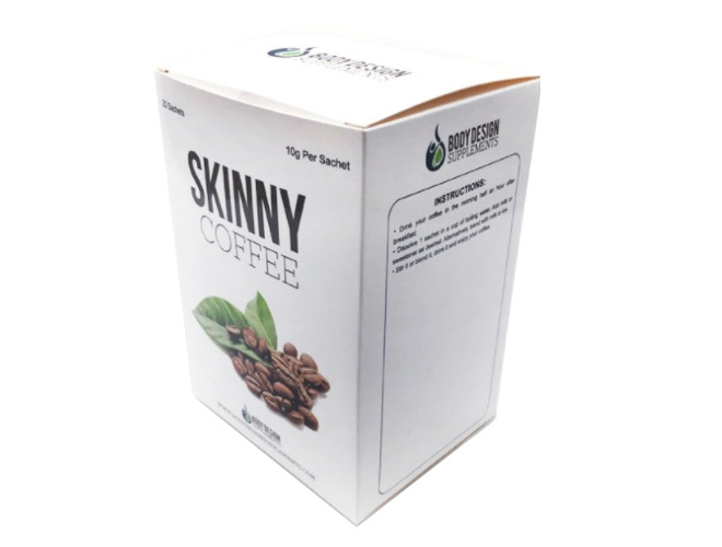 White cardboard coffee box